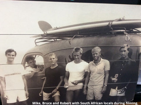 Mike Bruce and Robert with South African locals during filming