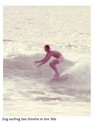 zog surfing in san onofre in the 60s