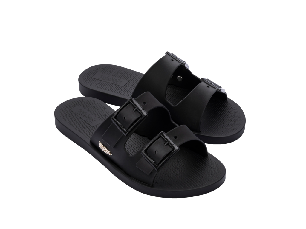 Wide Slide Sandal in Black – Melissa Shoes