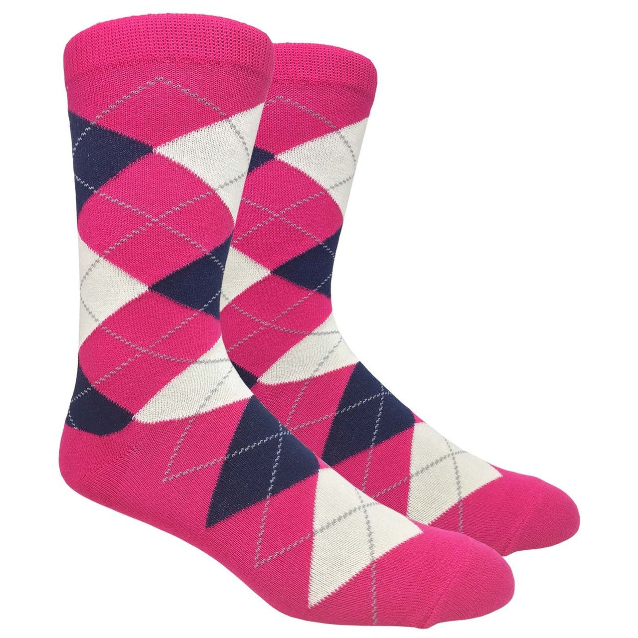 pink and navy dress socks