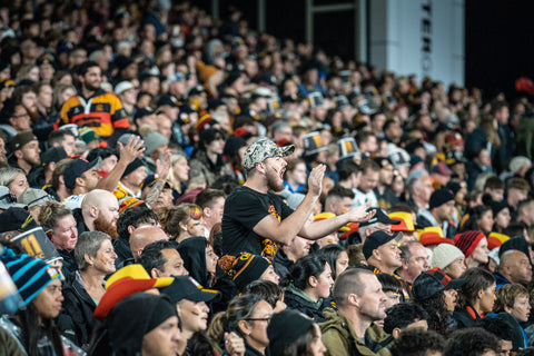 Chiefs fan cheering at super rugby final