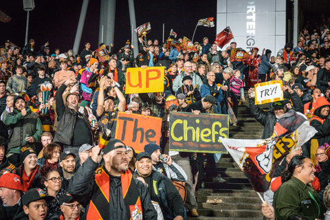 Chiefs Fans Displaying Signs At Super Rugby Final