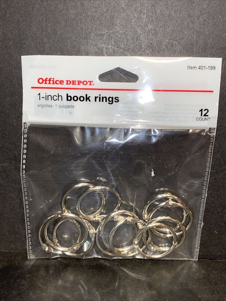 Office Depot 1” Metal Book Rings 12 Count NEW – The Odd Assortment