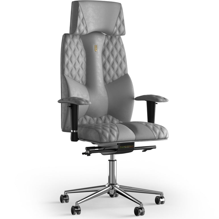 Ergonomic Office Chair KULIK SYSTEM BUSINESS Antara With Headrest With A Stitch Silver
