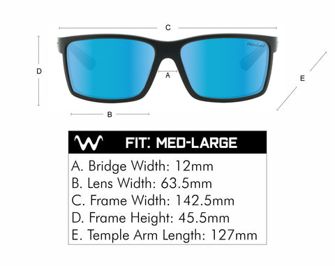 WaterLand Laydown Polarized Fishing Sunglasses