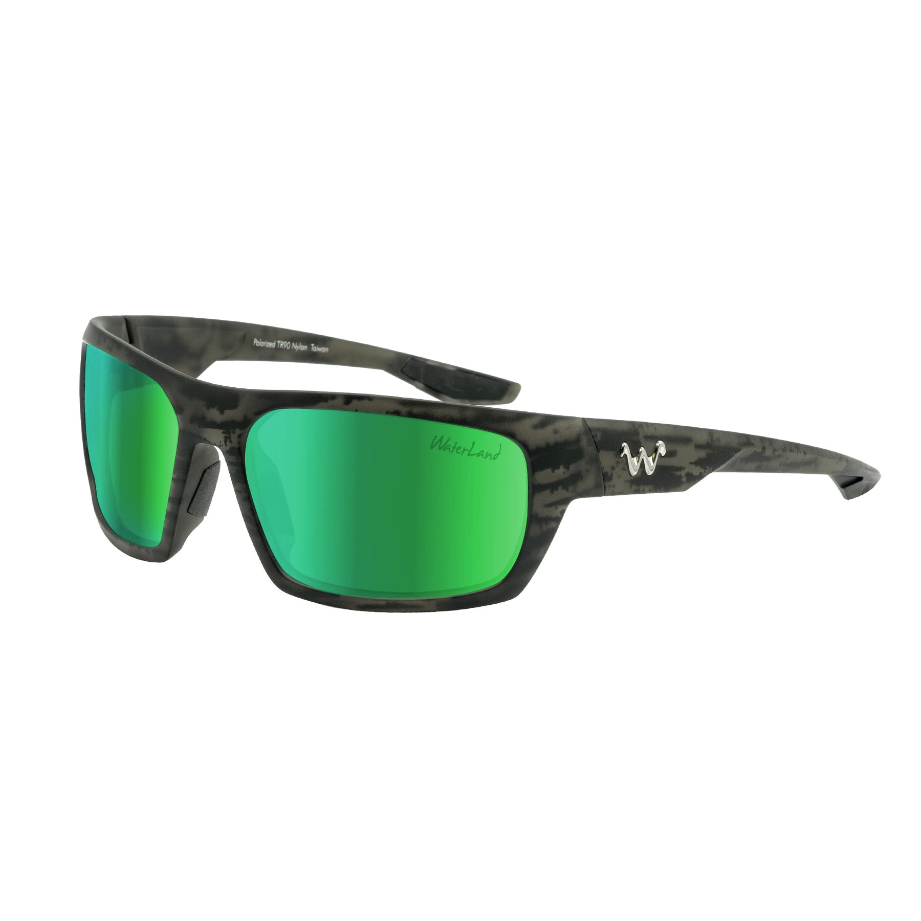 WaterLand Hasket Sunglasses Matte Black Frame with SilverSight Mirror Glass