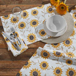 Sunflower Print Table Runner 15” x 72”