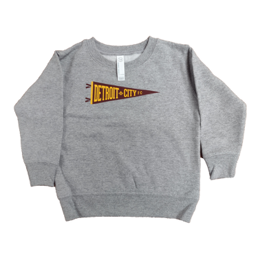 Youth Essentials Color Crest Crew Light Grey