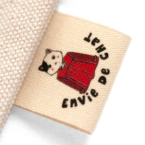 heelal identificatie Afwijzen Maak ecru katoenen labels om op 25 mm aangepaste logolabels te naaien |  GirlsFever. com