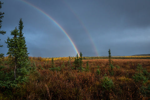 Alaska with rainbow