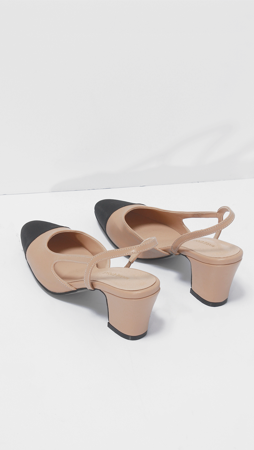 loeil two tone slingback