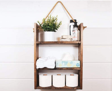 Toilet Paper Shelf | The John | Shadow Box Wood Shelving Bathroom Nursery  Decor Shelves TP Holder