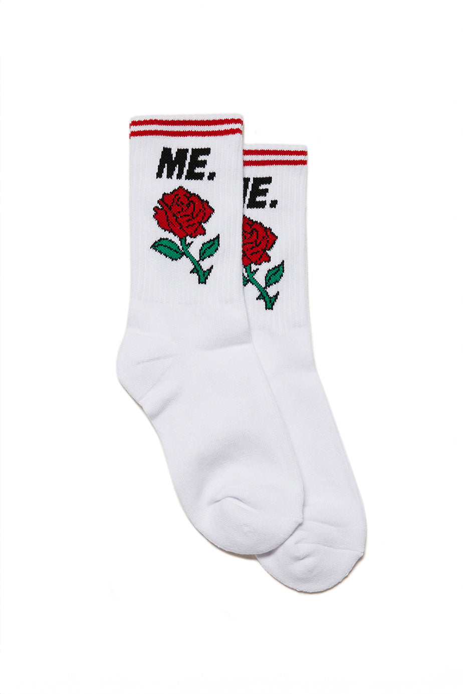 ME. Rose Socks - White/Red – Melody Ehsani