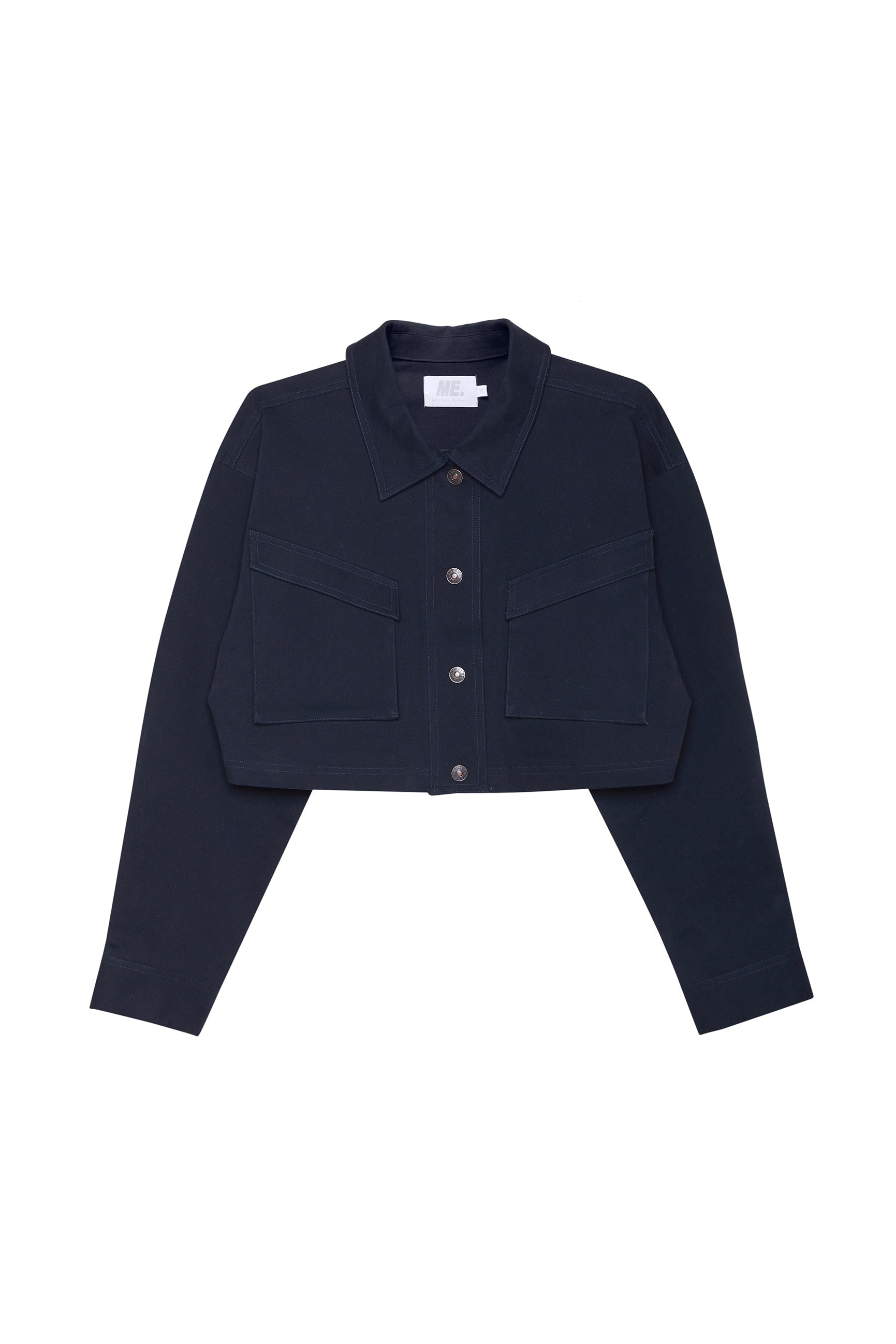 Cropped Workwear Jacket - Midnight Blue – Melody Ehsani