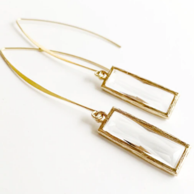 long gold pendant earrings