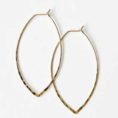 hammered gold hoop earrings