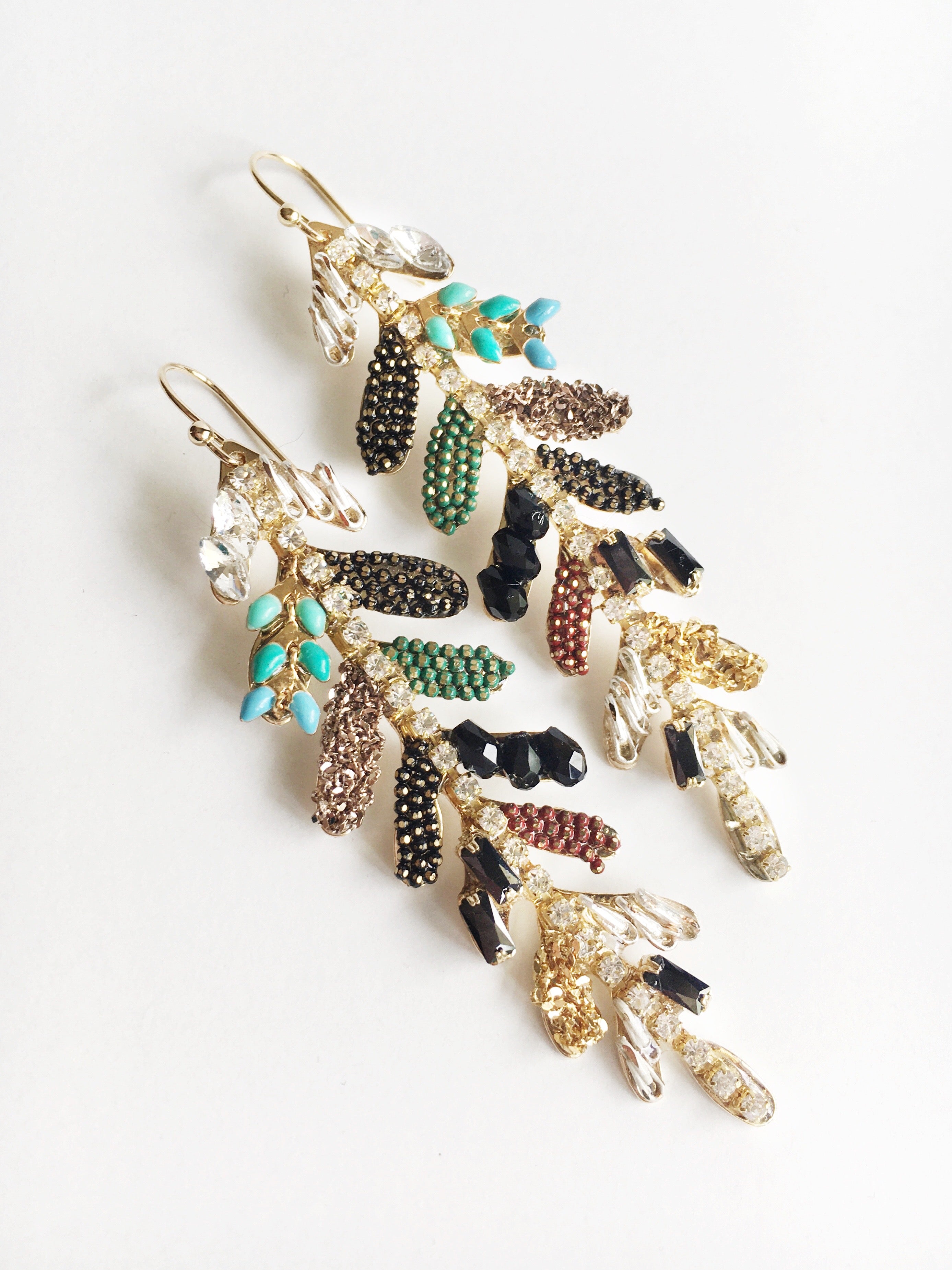 crystal-and-gold-leaf-dangle-earrings