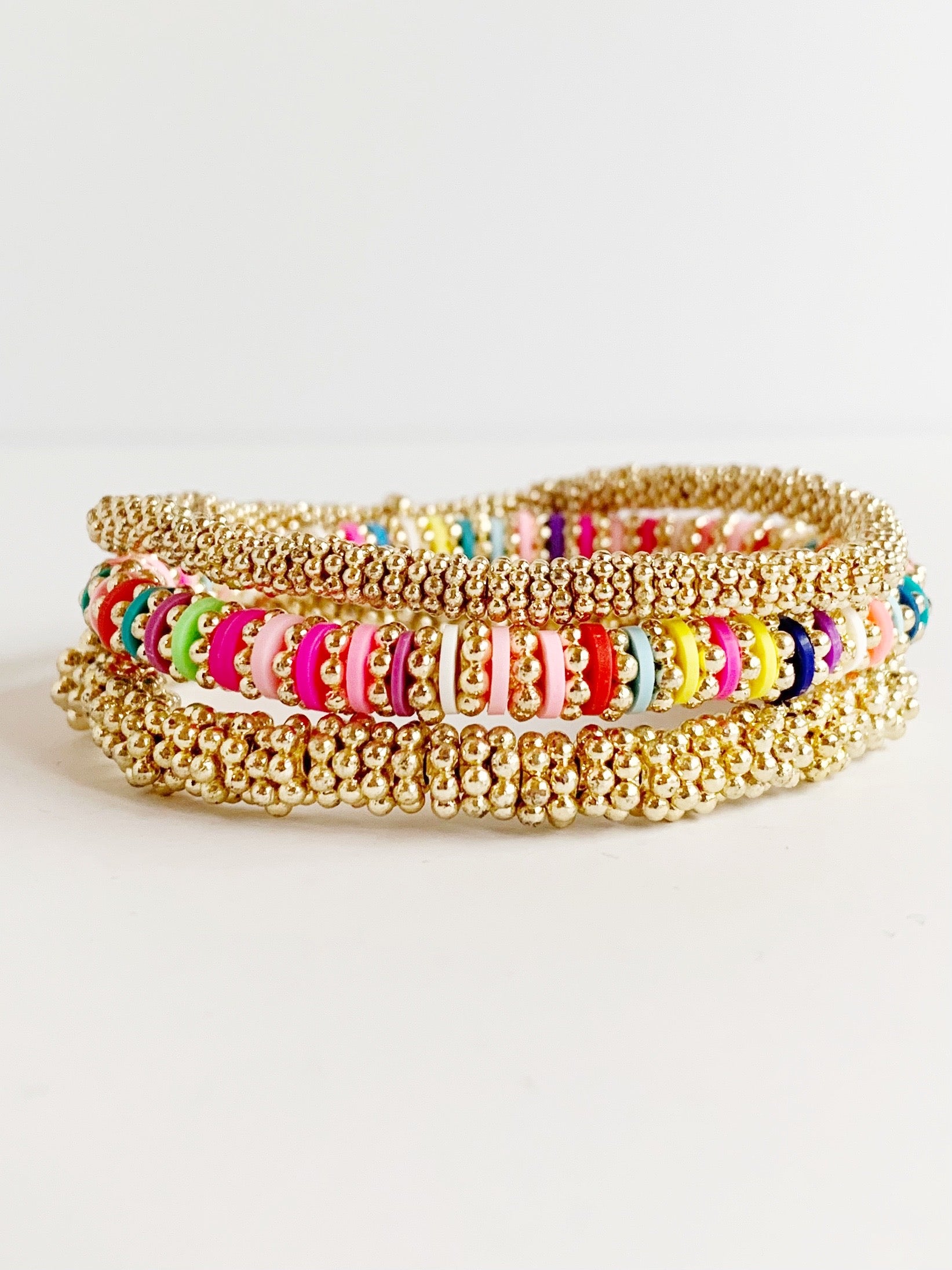 rainbow-and-gold-bead-bracelet-bundle