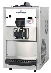 30 Qts. per hr - Soft Serve Ice Cream Machine Single Flavor Countertop with  Hopper Agitator 208-230 Vac, 12 Amps (Spaceman 6228H)