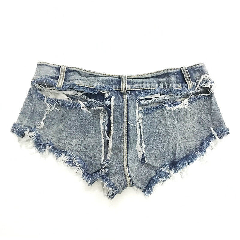 Ripped Denim Booty Shorts | Vendach