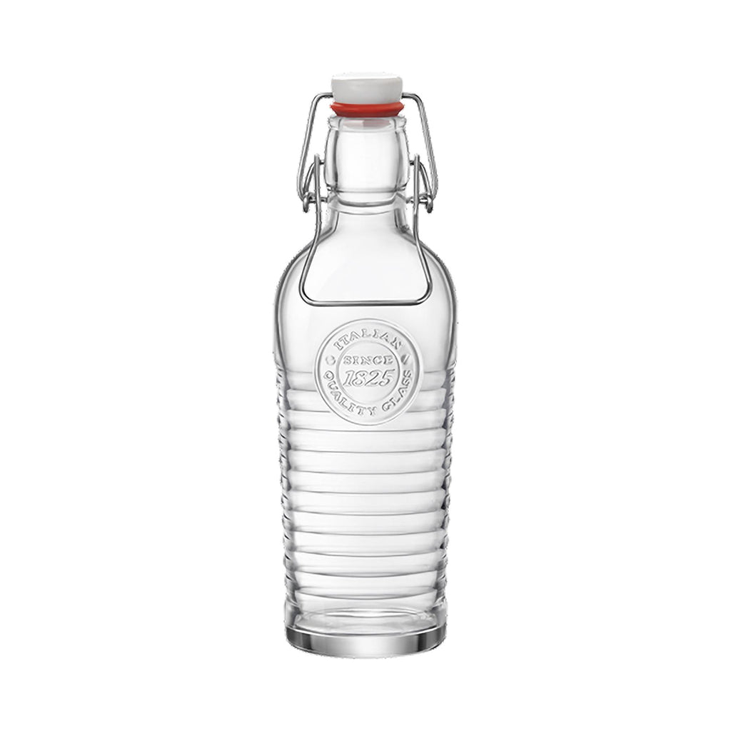 clear glass swing top bottles