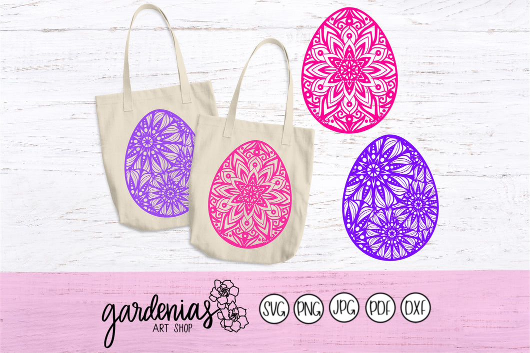 Simple Easter Egg Mandala SVG Cut File – Gardenias Art Shop
