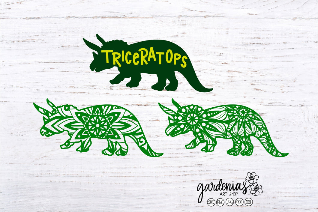 Download Triceratops Mandalas Svg Cut Files Gardenias Art Shop