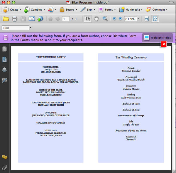 how to make a printable wedding program e m papers