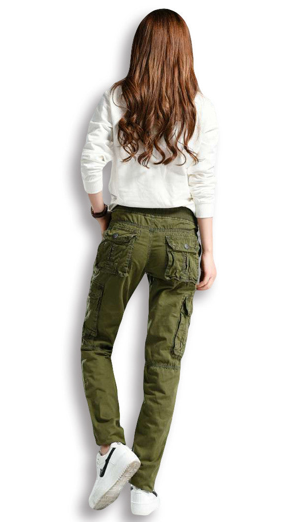 cargo pants green womens