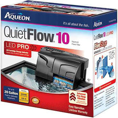 Aqueon QuietFlow LED PRO Aquarium Power Filters, Size 10-100GPH