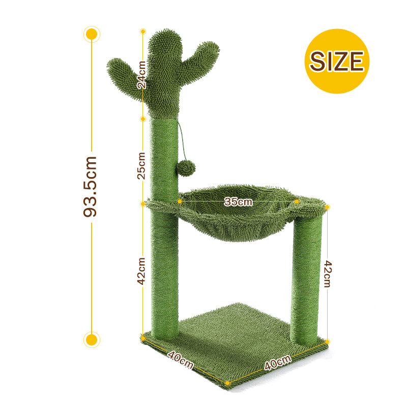 Cactus Cat Tower - Cute Cactus Cat Tree Scratching Post-image-45