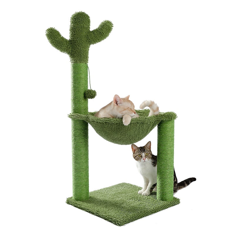 Cactus Cat Tower - Cute Cactus Cat Tree Scratching Post