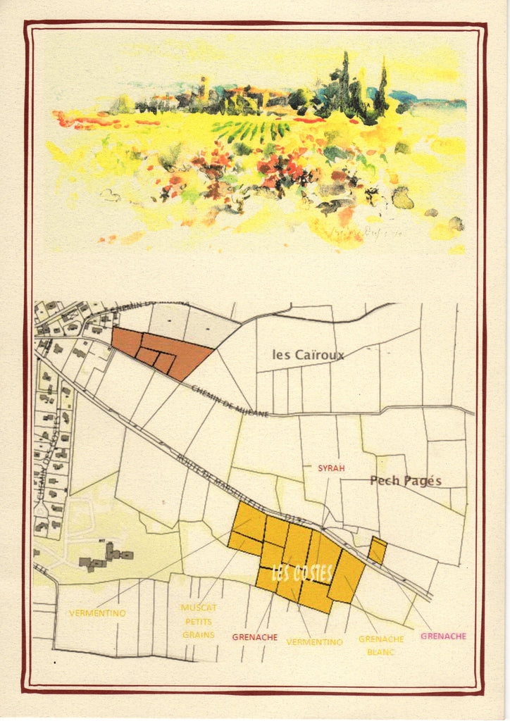 Domaine Pierre Cros Map Showing Vineyards In Languedoc