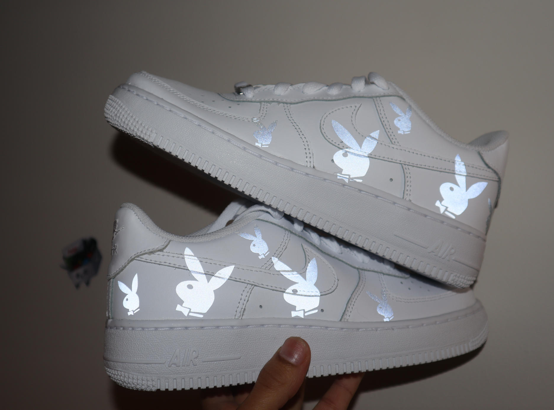 reflective playboy bunny air force 1