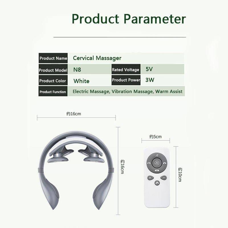 Intelligent 3D 4-Head USB Magnetic Pulse Neck Massager