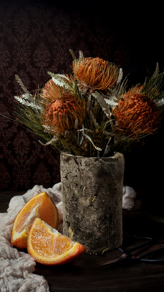 Vasi di Natale - La Terra Cruda - Vaso naturale con protea