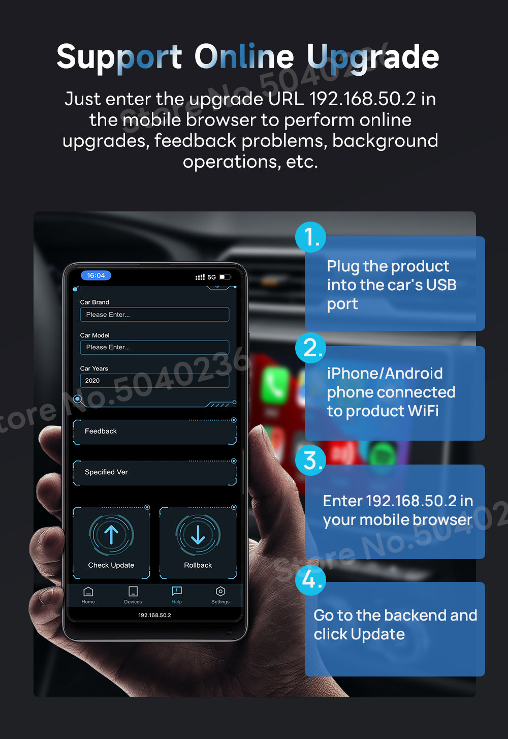Achetez Carlinkit 2air-oem-bk Wireless Android Auto Carplay Adapter Dongle,  Support OTA Mise à Niveau de Chine