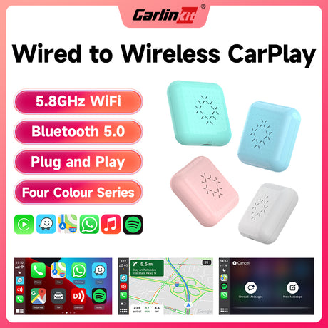 Carlinkit 4.0 CarPlay sans Fil et Android Auto 2 en 1,Convient aux Voitures  avec Fonction carplay(année de Fabrication: 2017 à 2023) 5GHz WiFi  Auto-Connect Plug and Play : : Auto et Moto