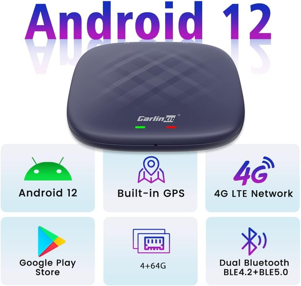 CarlinKit 2023 Android 13 Carplay Ai Box 4G+64G 8 Core Wireless