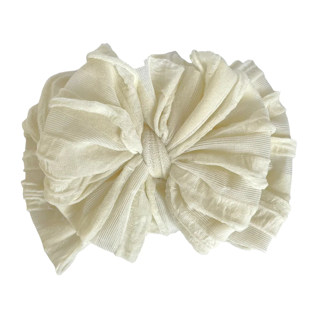 Ruffled Headband - Ivory