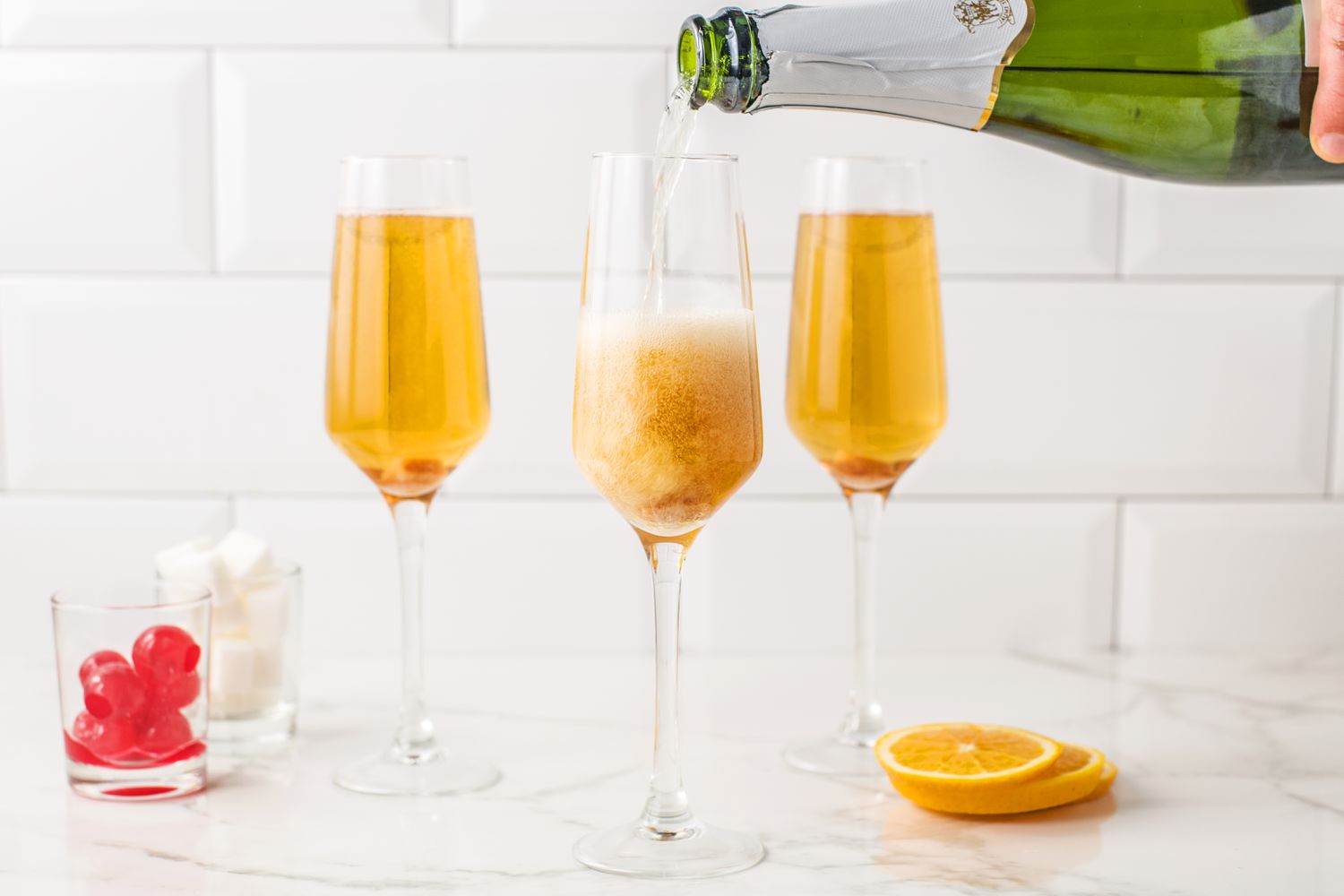 Sunset Sparkler Champagne Cocktail