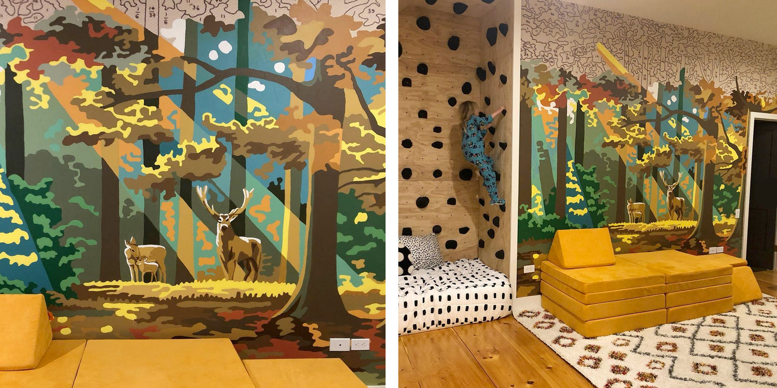 playground wall mural for kids playroom 