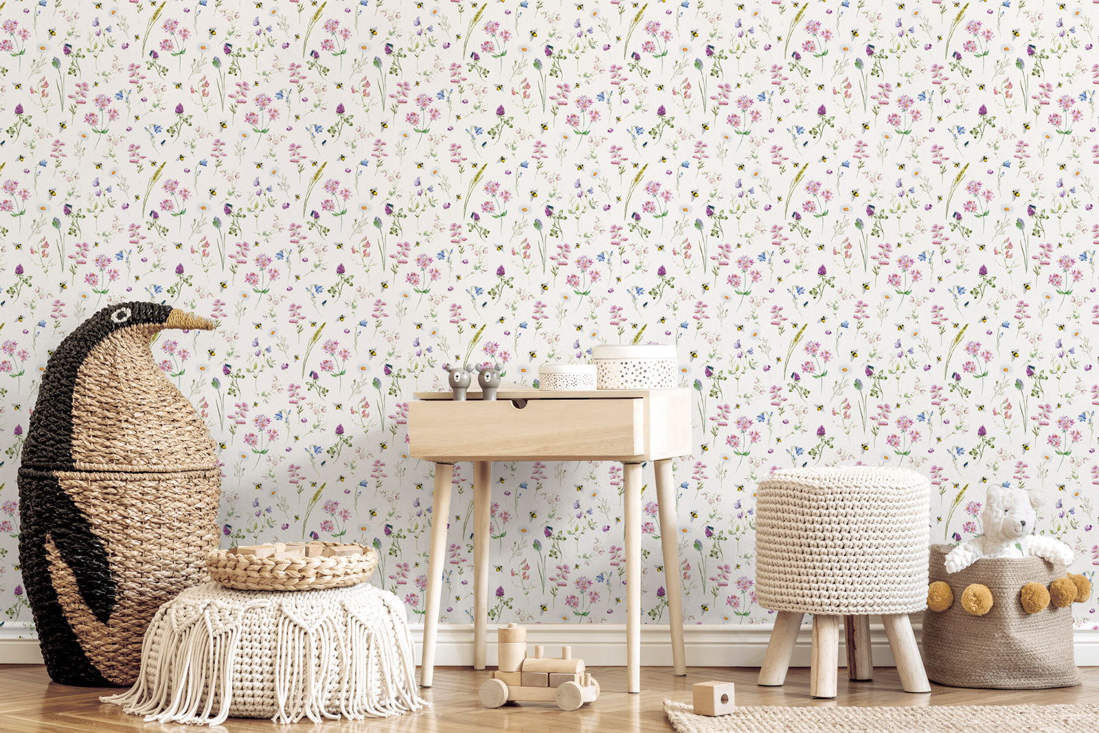 bees & botanicals Wallpaper