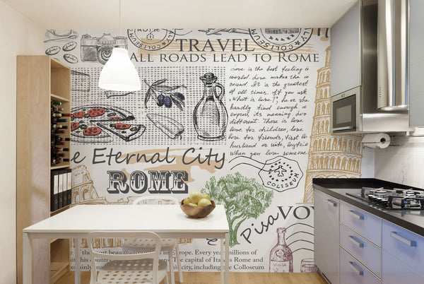 eazywallz kitchen wall murals idea 