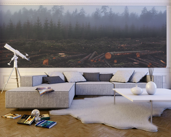 Foggy Lumber Wall Mural