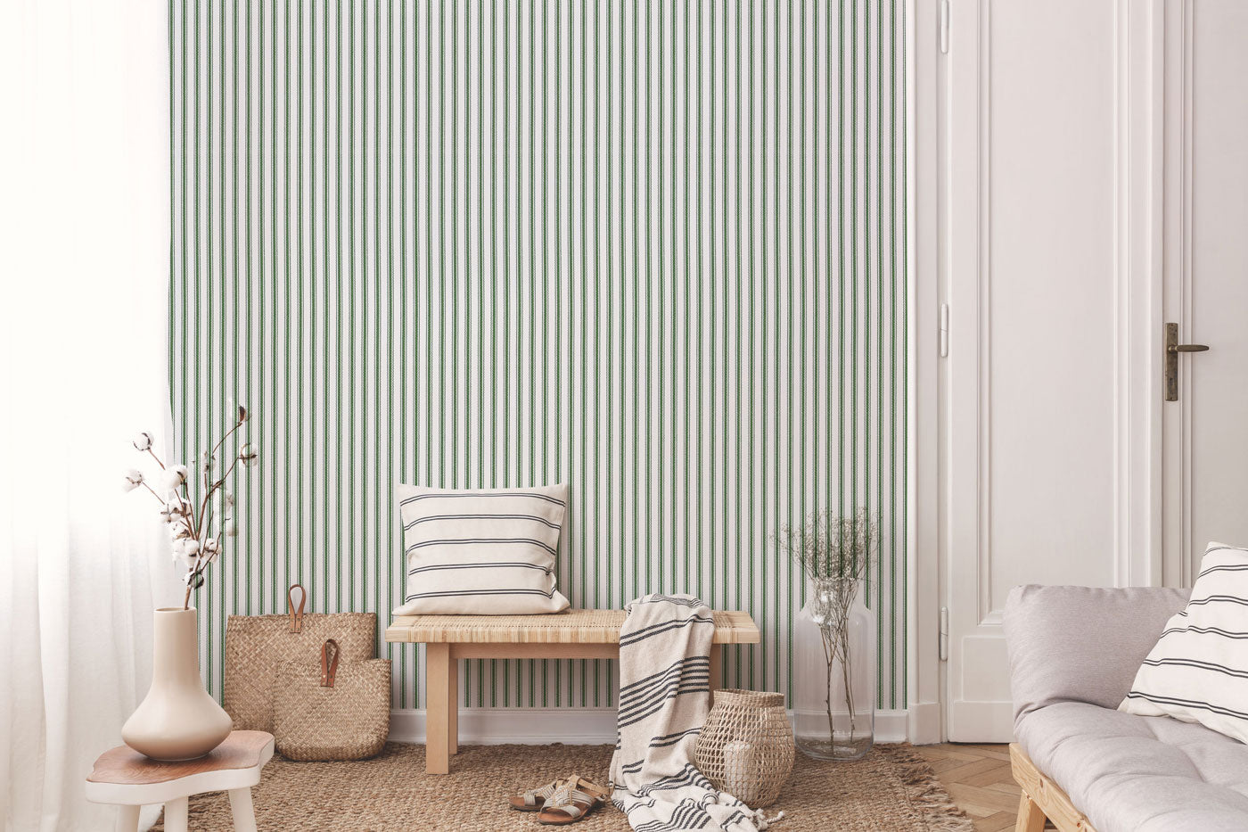 Green Knit Stripes Wallpaper #509