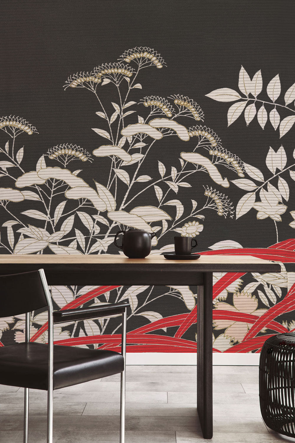 japense kimono wallpaper mural for a zen interior