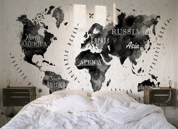world map wall murals mural wallpaper map murals bedroom eazywallz
