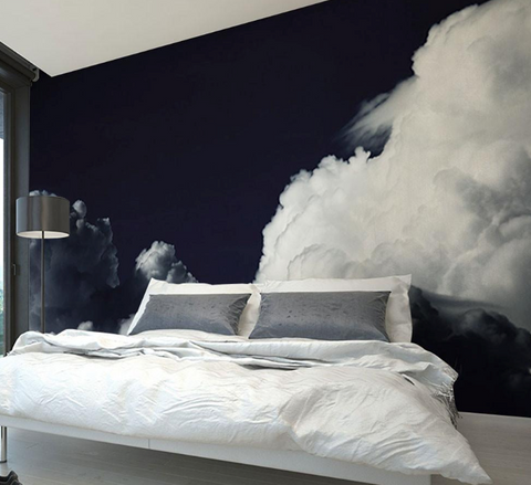 dark clouds wall mural