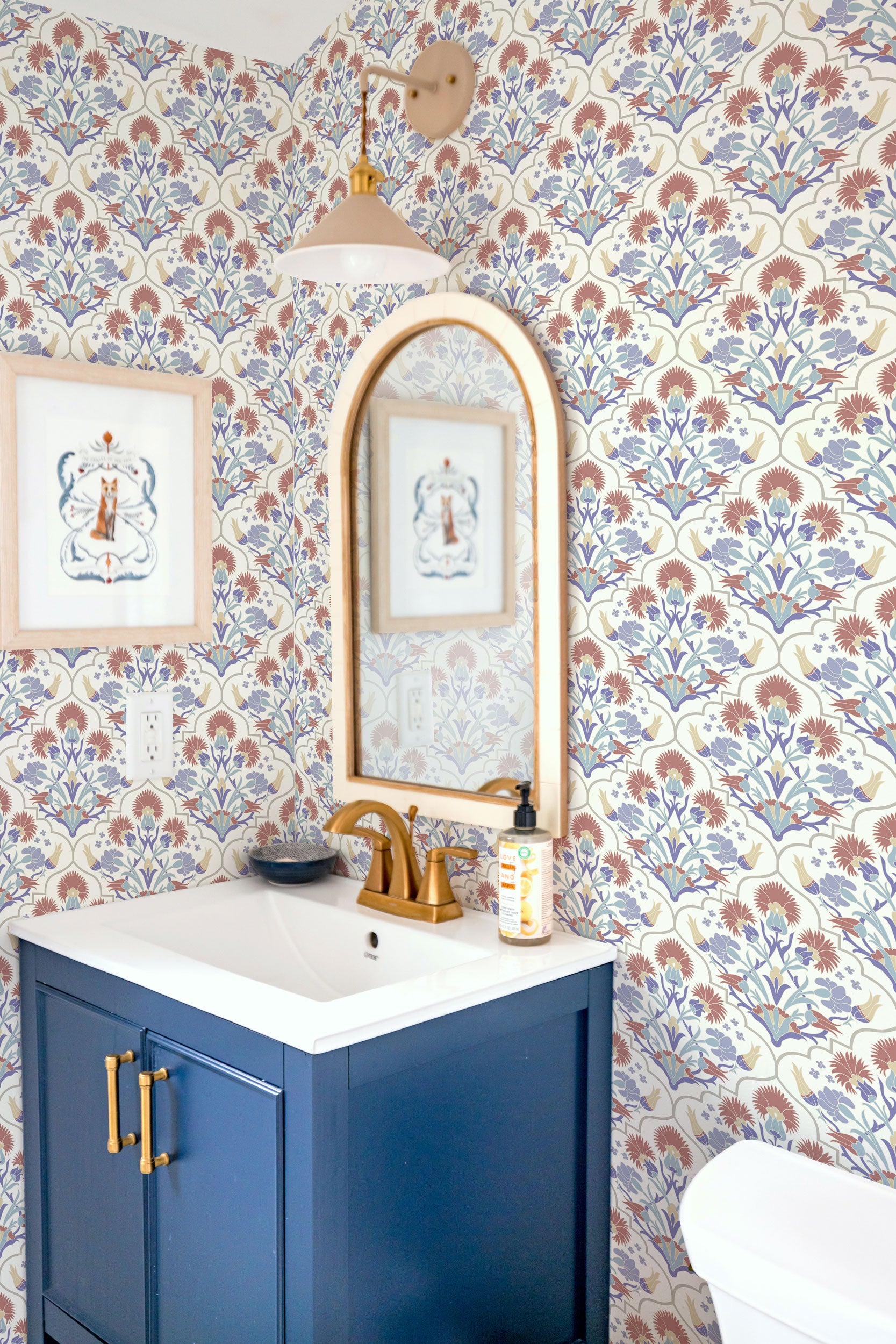 removable wallpaper pattern for powder room